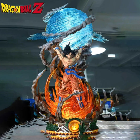 25Cm Dragon Ball Figures Spirit Bomb Sou Goku Anime Figures Super Saiya Action Figure Model Statuet