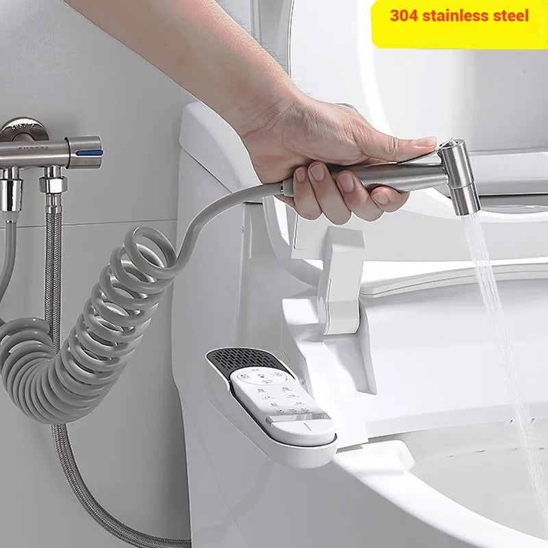 Handheld Toilet Bidet Sprayer Set 304 Stainless Steel Spray Shower Nozzle Self Cleaning